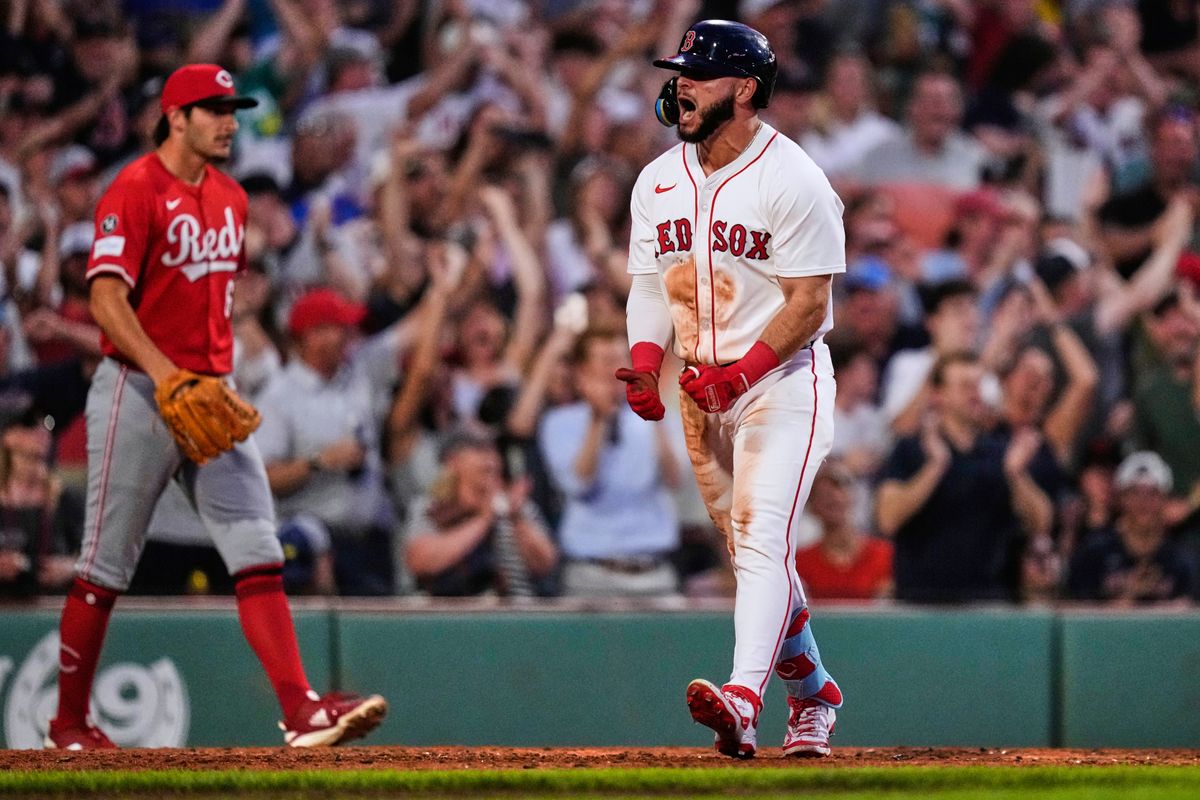 Abreu hits grand slam and inside-the-park homer and lifts the Red Sox over the Reds 13-6