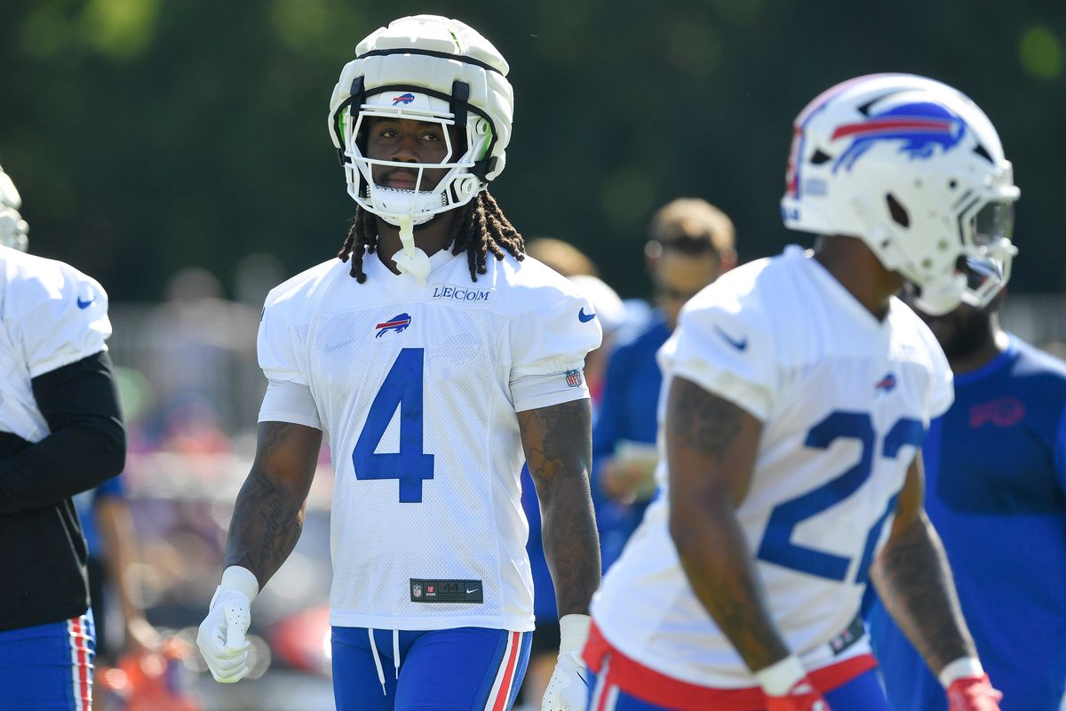 Buffalo Bills RB James Cook resumes practicing after weeklong `hold-in’ as part of contract standoff