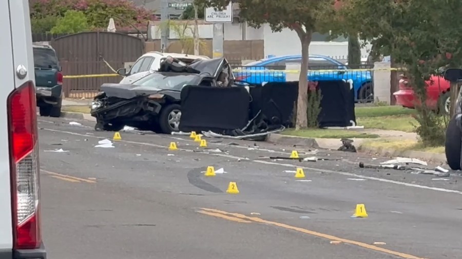 Driver dies in rear end crash in Fresno, another hospitalized