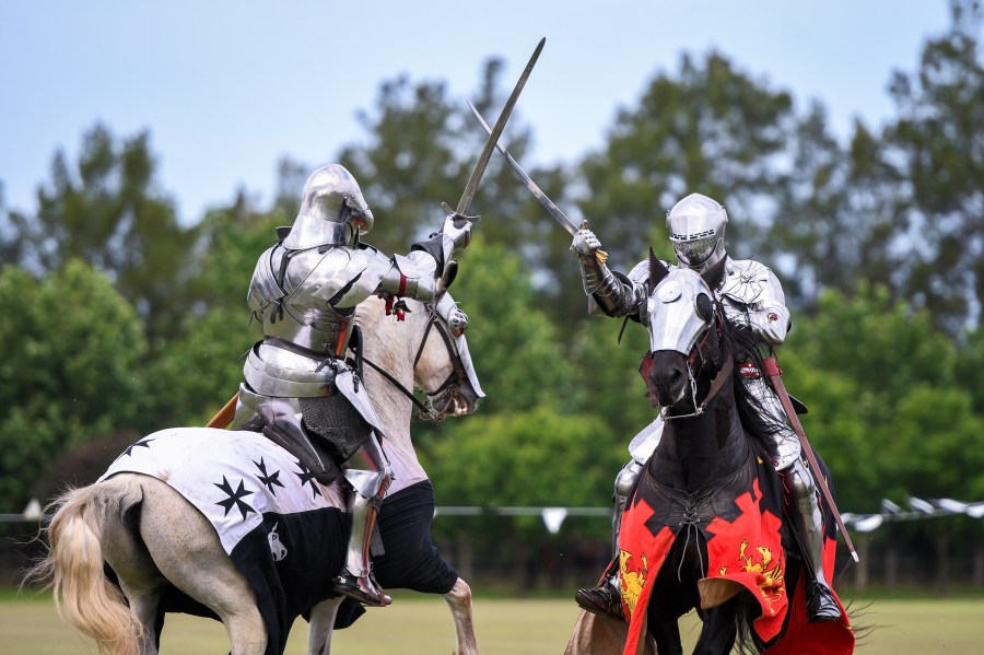 Knights in armor are throwing down in Fresno