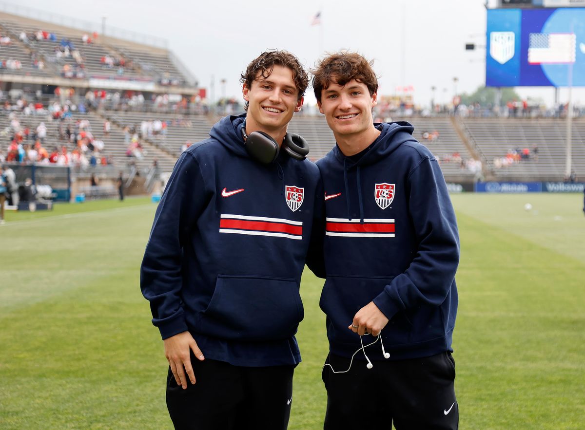 Years after learning soccer in their basement, brothers Brenden and Paxten Aaronson both play for US
